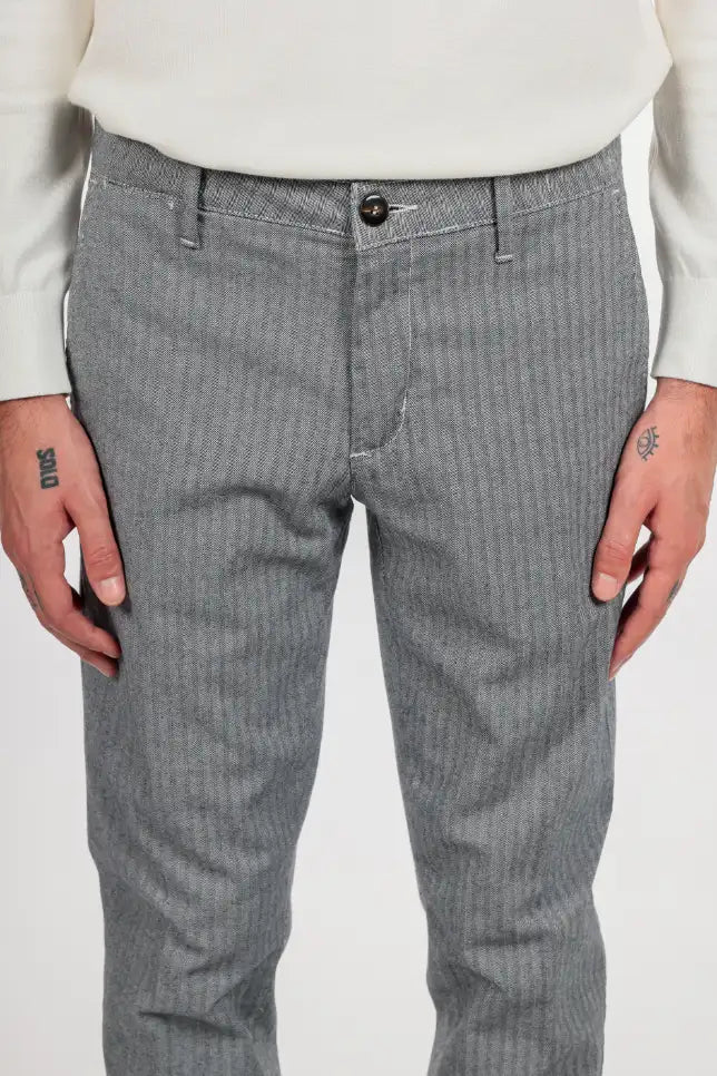 Pantalone in cotone caldo spigato