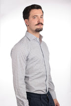 Camicia facile stiro a fantasia 3 fiori