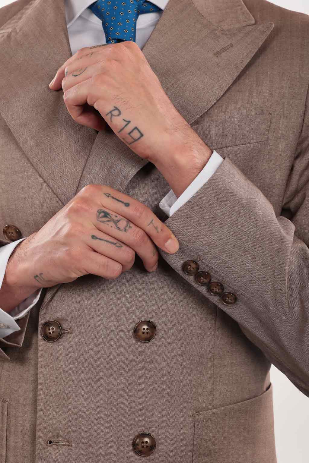 Giacca doppiopetto spigata da abito mk04