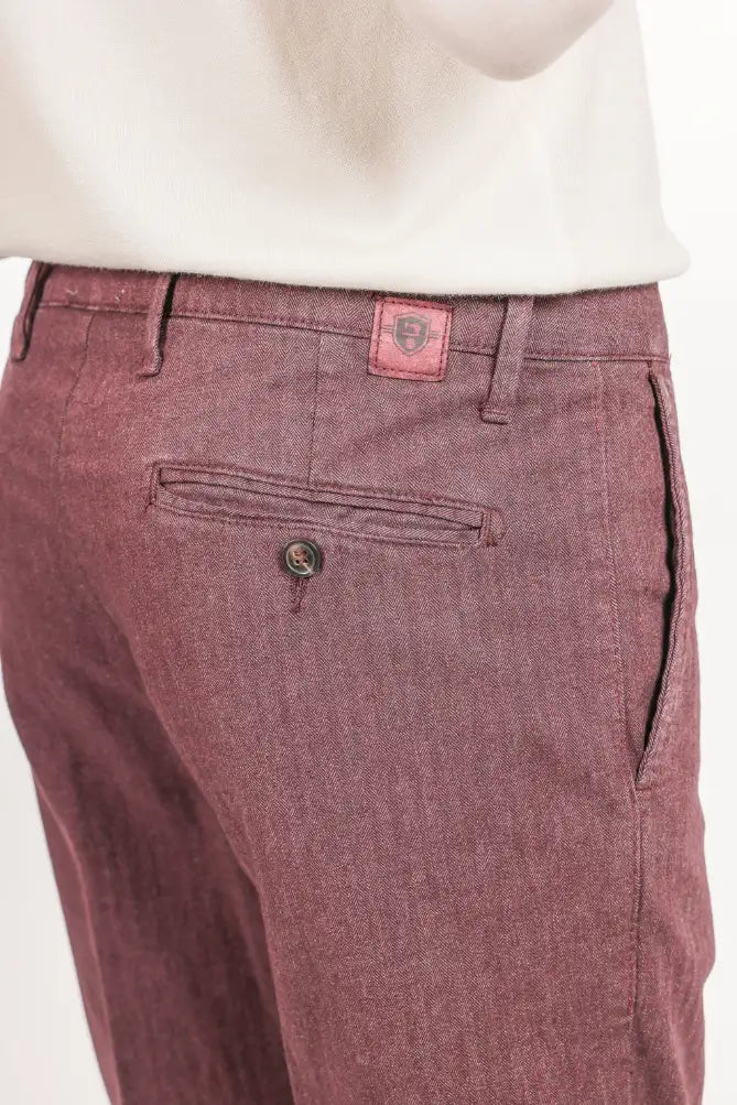 Pantalone in caldo cotone spigato
