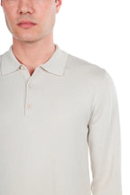 Maglia polo tre bottoni a maniche lunghe