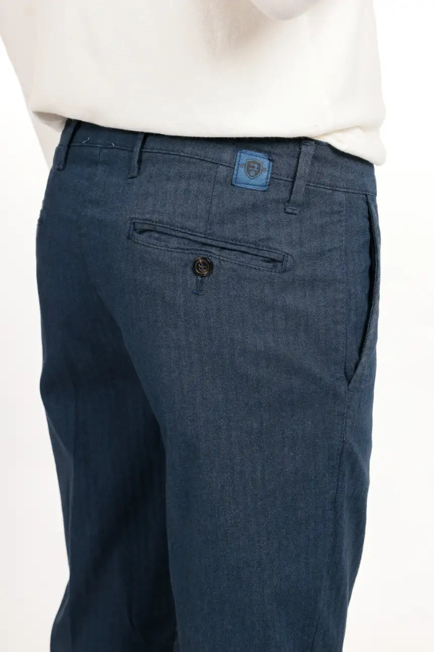 Pantalone in caldo cotone spigato