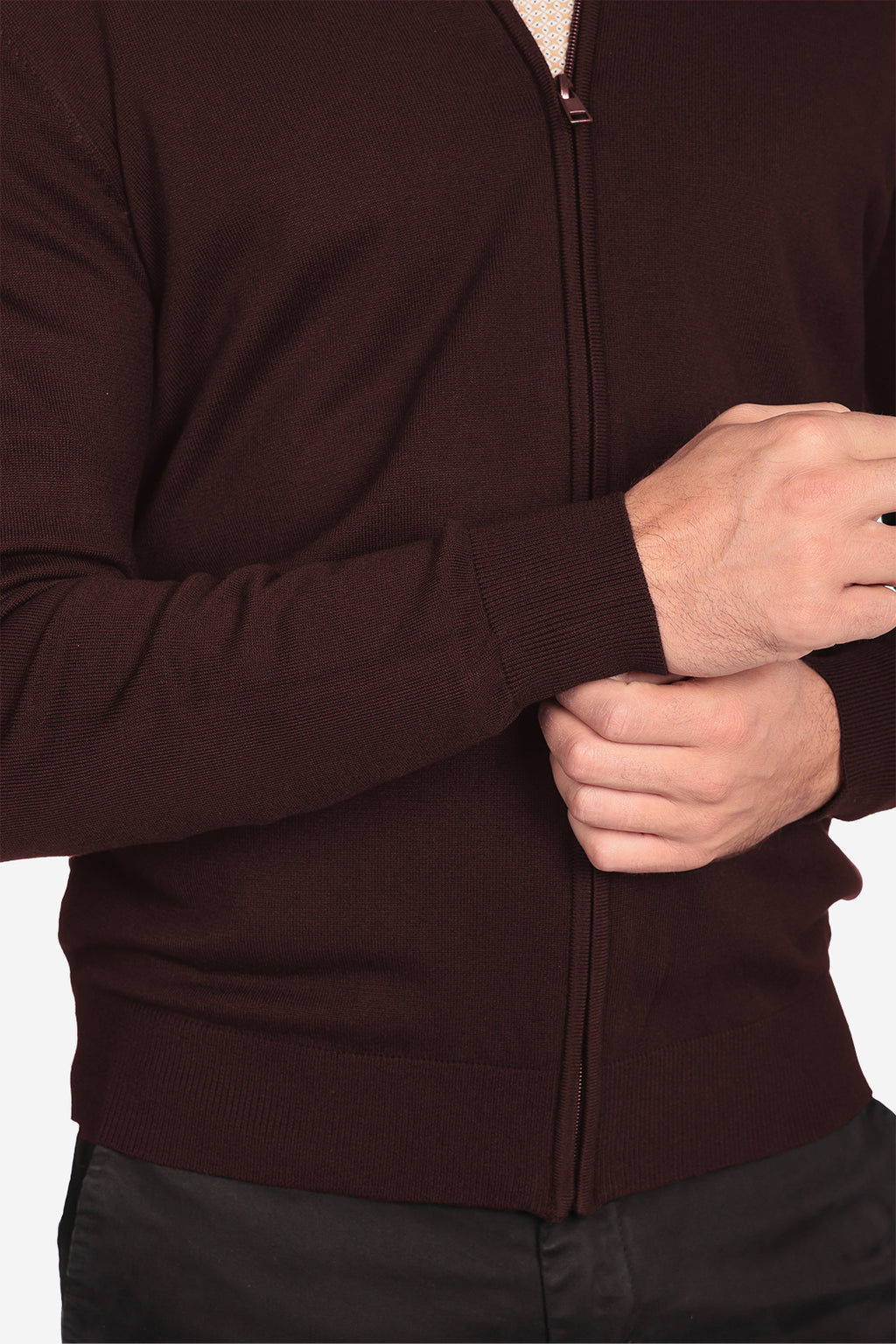 Maglia con zip in viscosa