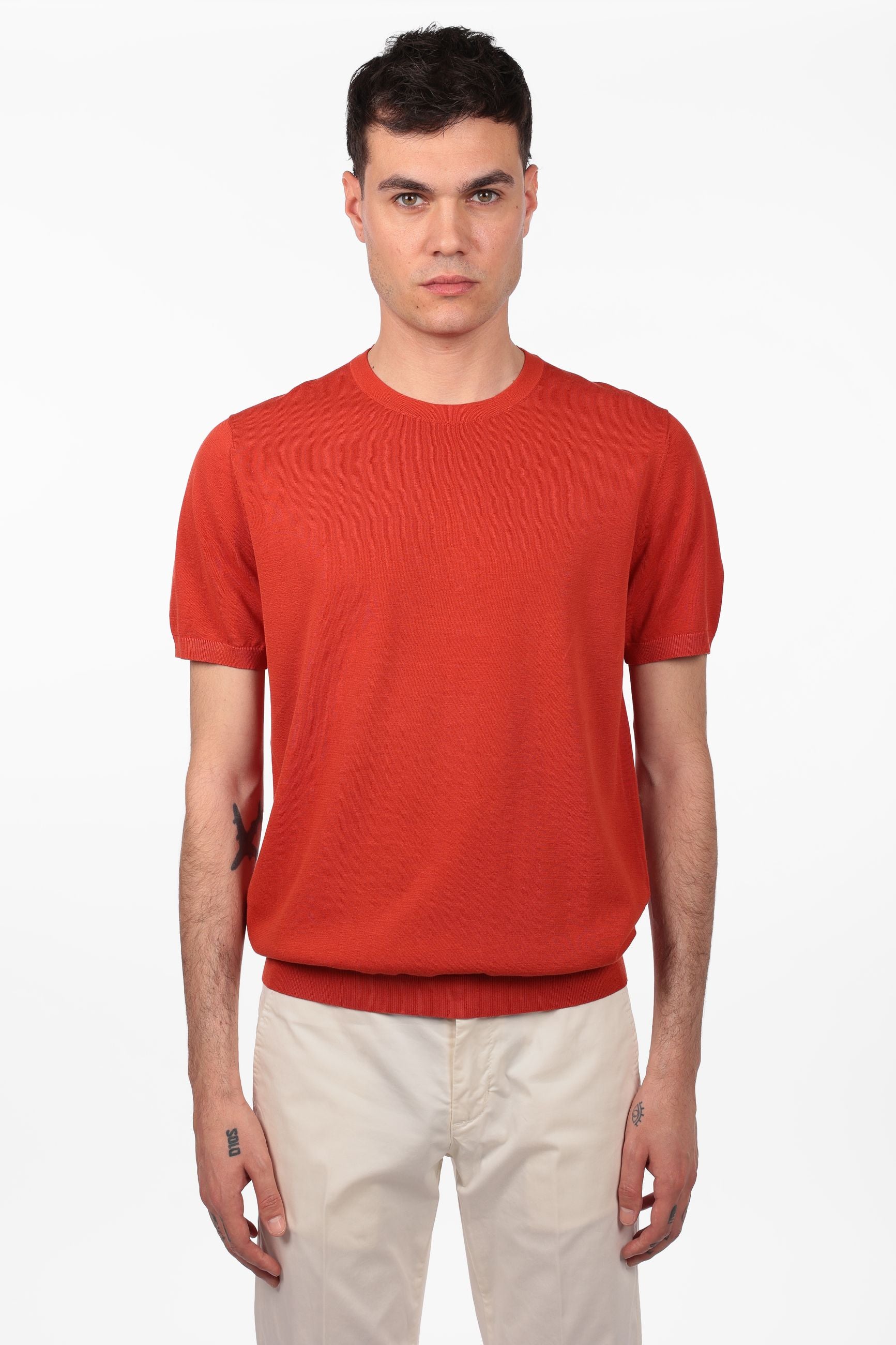Maglia girocollo tinta unita