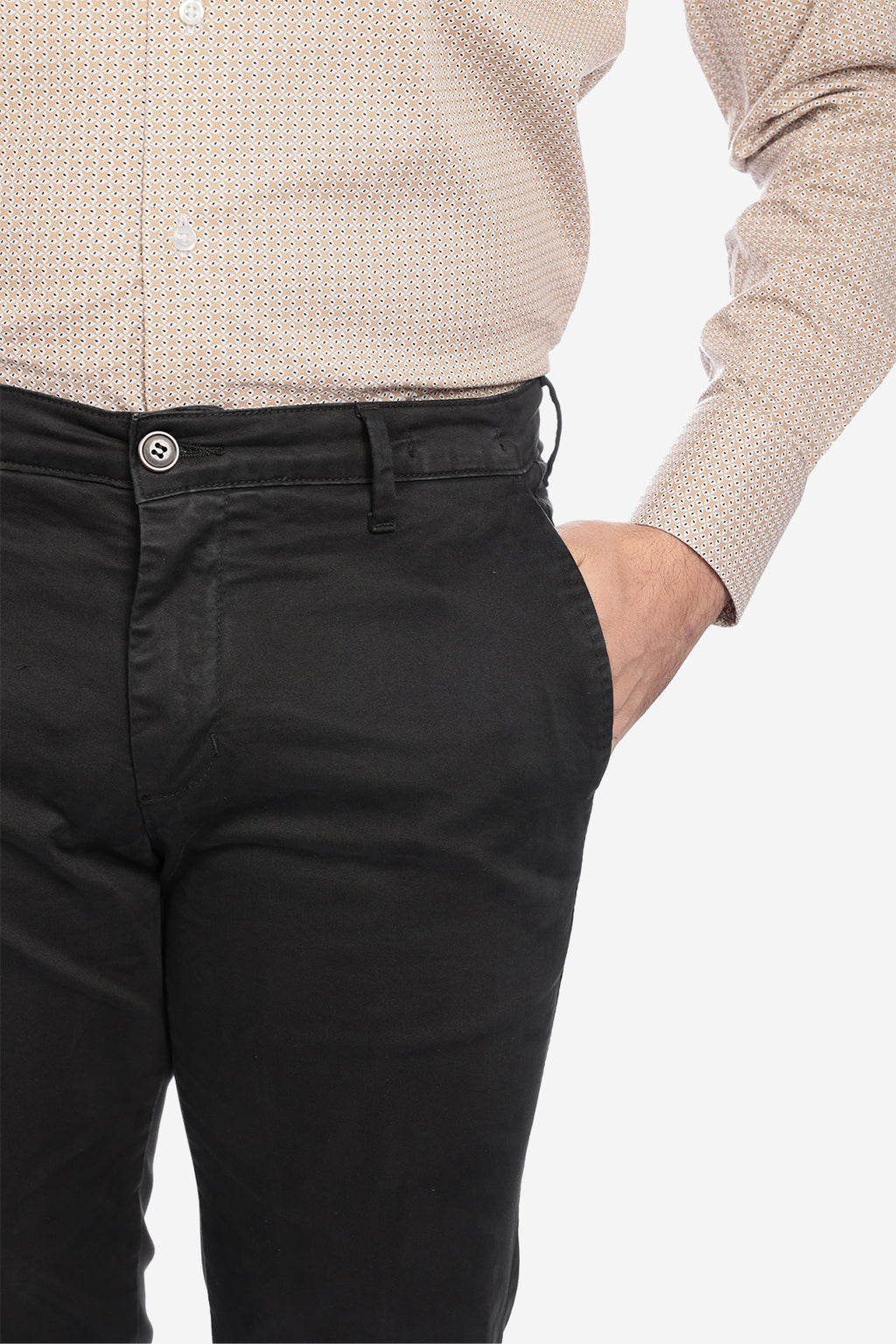 Pantalone in raso di cotone caldo