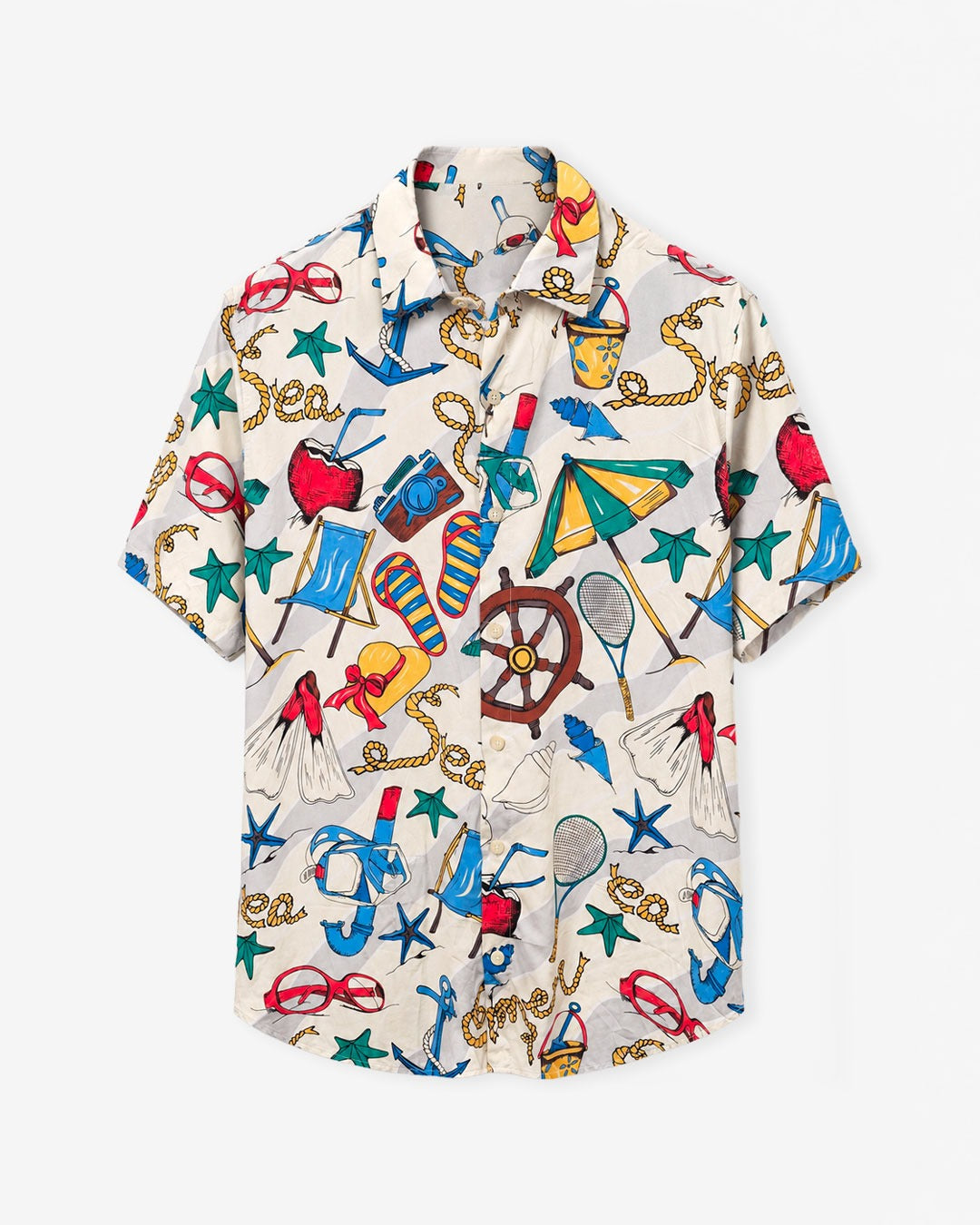 Camicia stampa Mare & Vintage a Maniche Corte