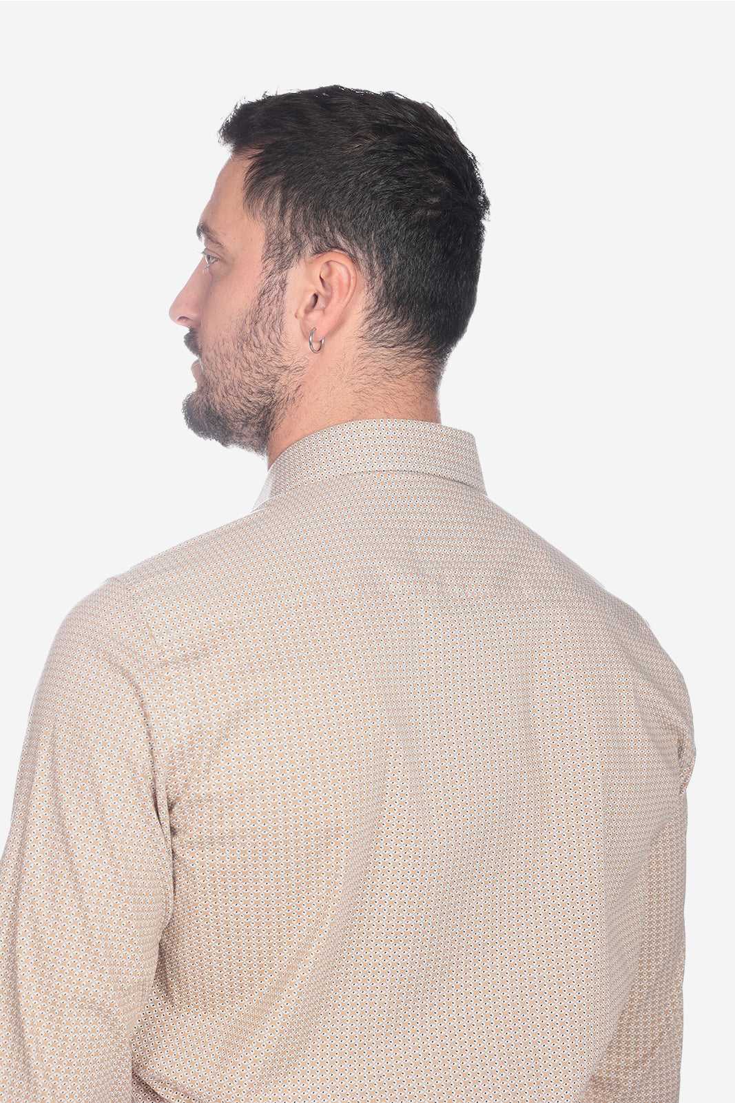 Camicia fantasia bouquet bianco