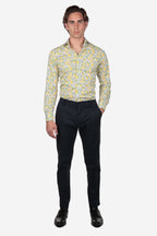 Camicia Uomo Mussola di Cotone Limoni di Positano manica lunga
