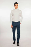 Pantalone in cotone caldo spigato