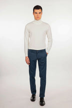 Pantalone in cotone caldo spigato