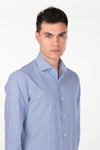 Camicia 100% cotone riga rombo