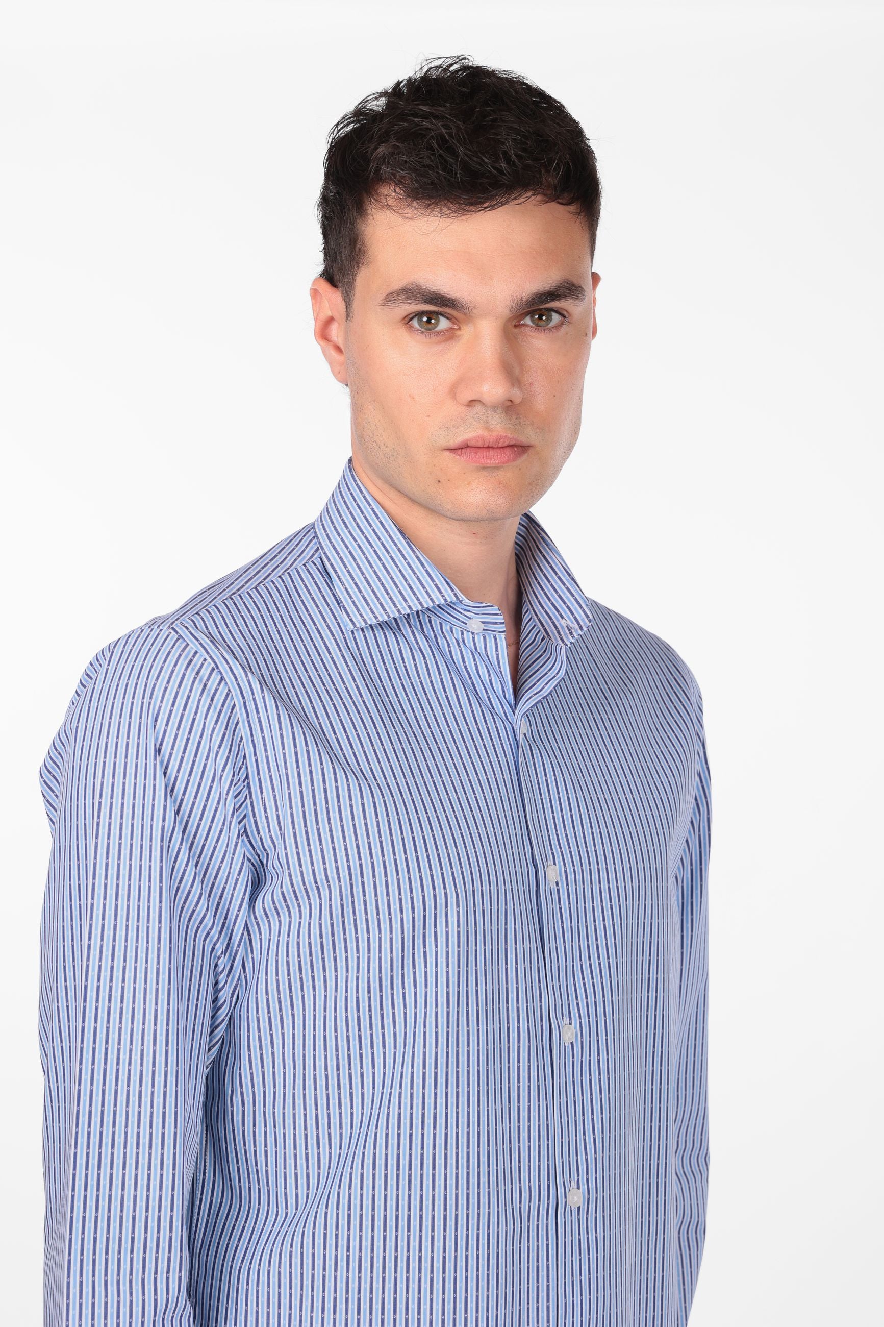 Camicia 100% cotone riga rombo