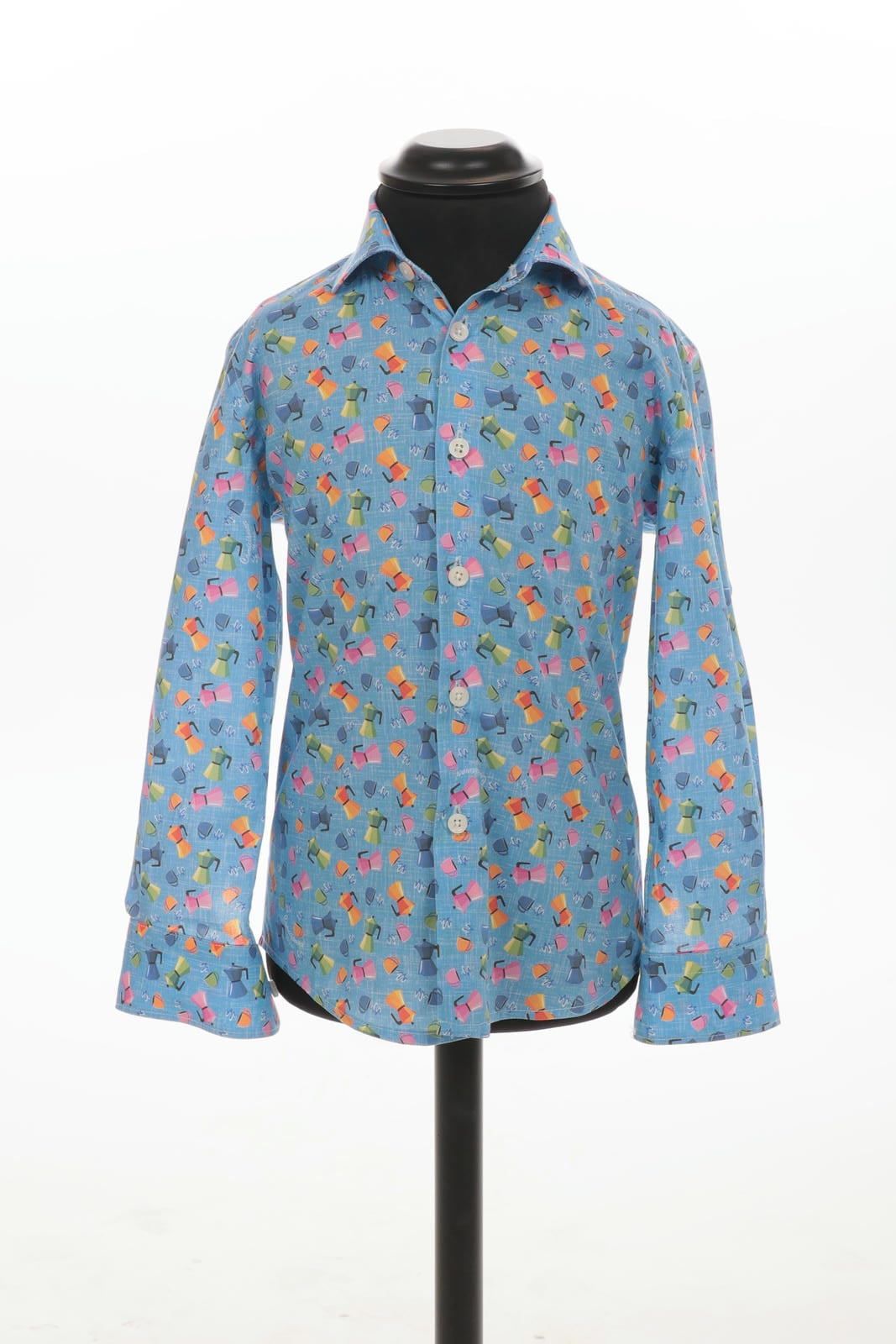 Camicia bambino a fantasia moka