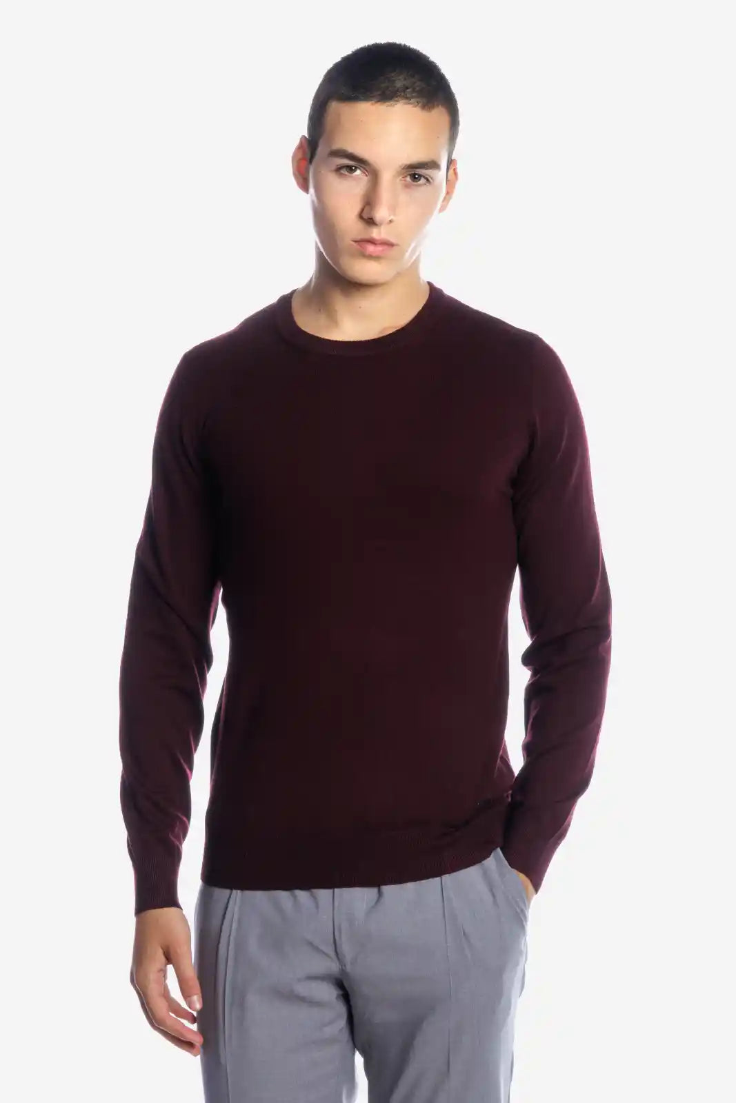 Maglia girocollo in viscosa