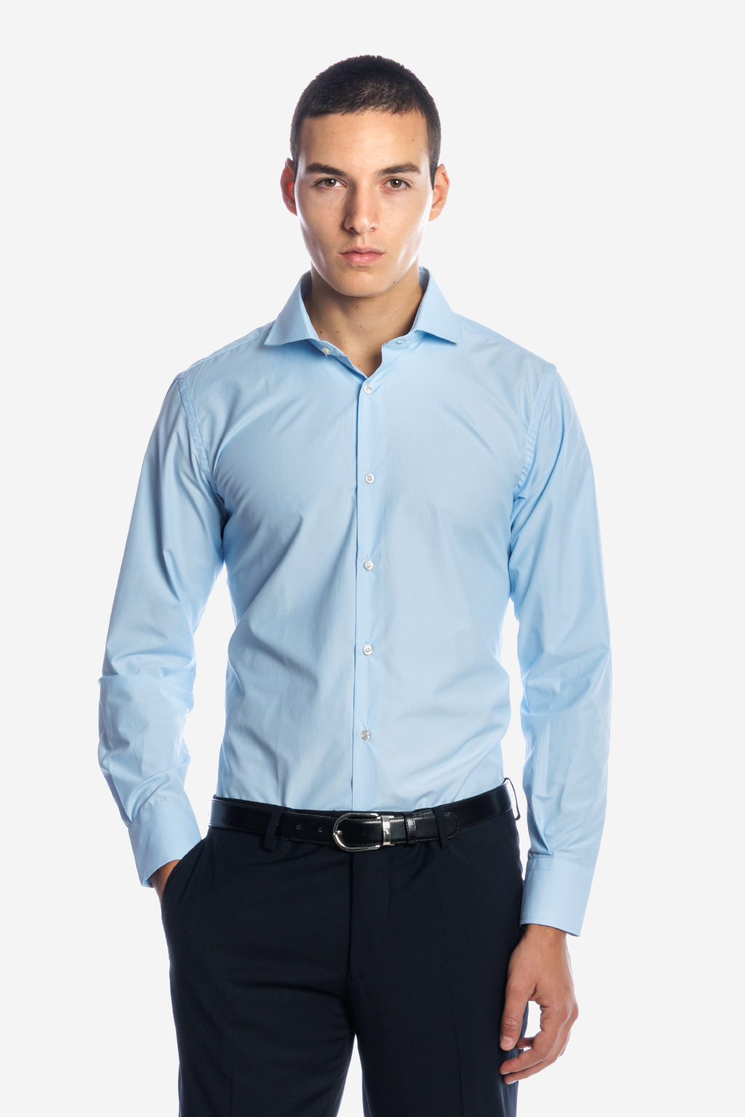 Camicia 100% cotone tinta unita
