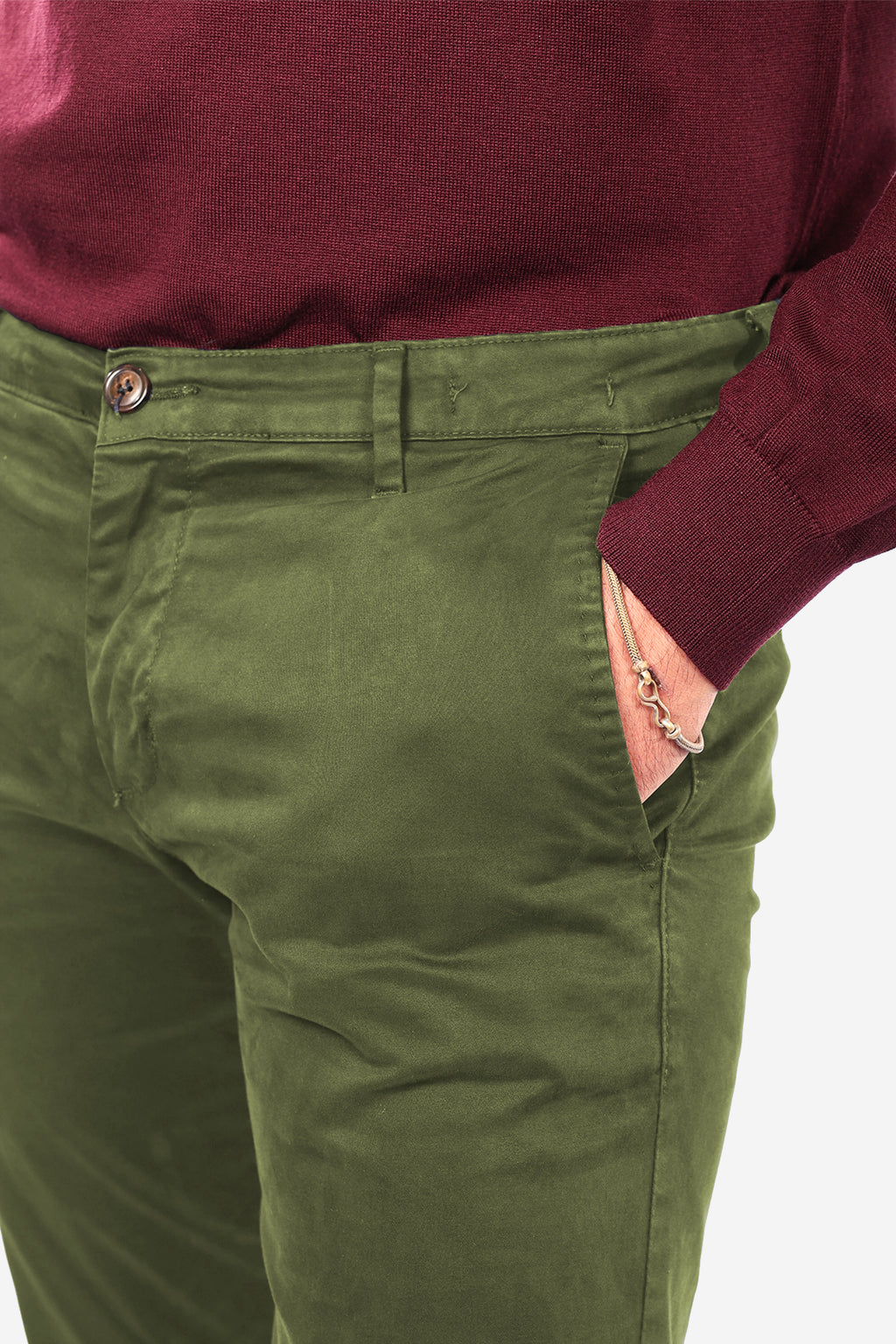 Pantalone in raso di cotone caldo