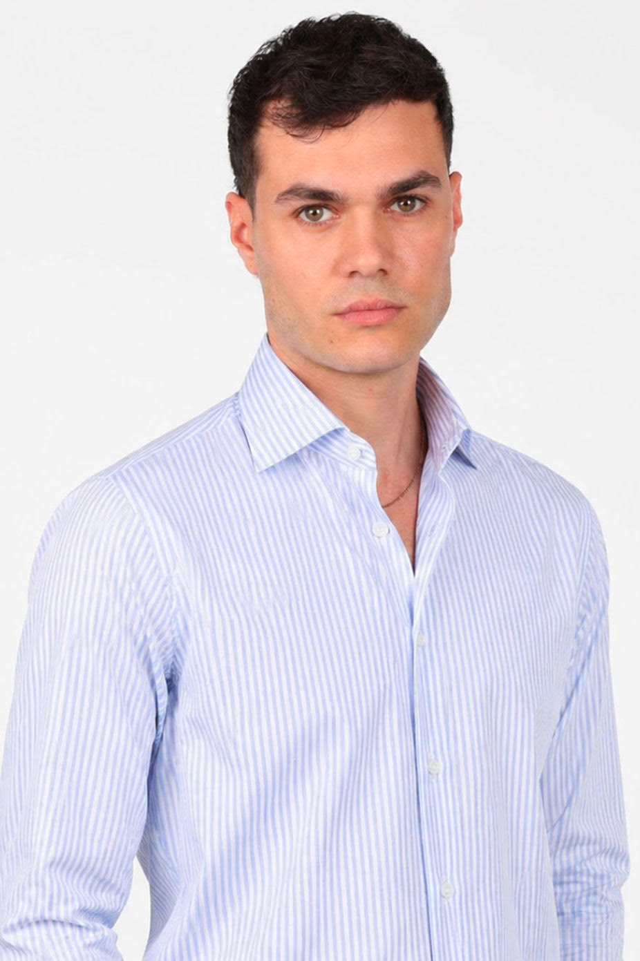 Camicia riga larga in puro cotone