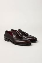 Scarpa in pelle abrasivata con nappa