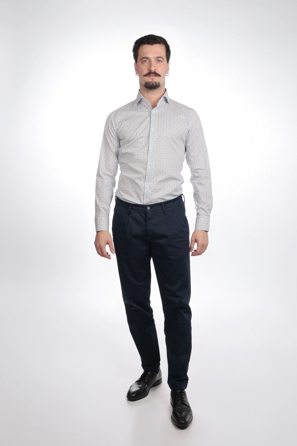 Camicia facile stiro a fantasia petali