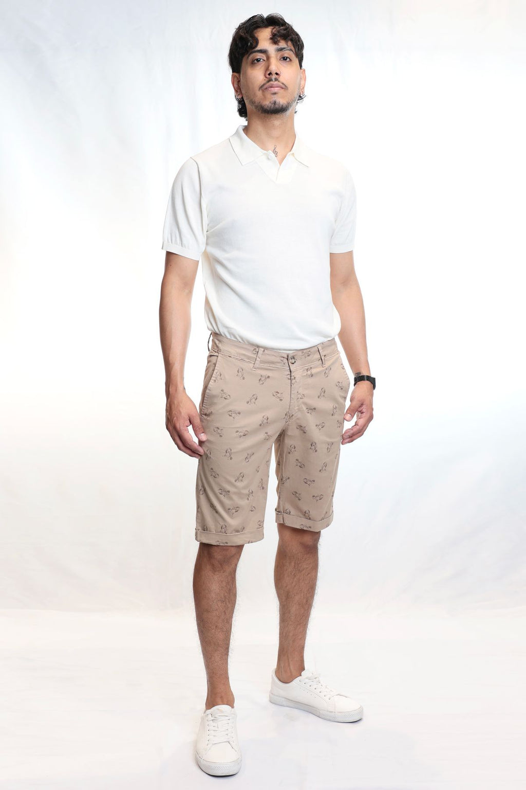 Bermuda Uomo in Cotone Made in Italy con Stampa Vespa Special